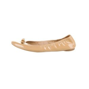 ❤️❤️TORY BURCH Patent Leather Bow Accents Ballet